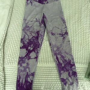 Purple Tie-Dye Leggings